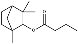 Butanoic acid 1,3,3-trimethylbicyclo[2.2.1]heptan-2-yl ester Structure