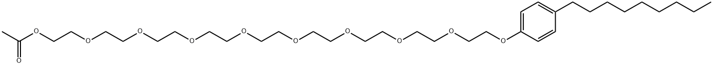 26-(4-nonylphenoxy)-3,6,9,12,15,18,21,24-octaoxahexacosan-1-yl acetate 结构式