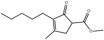 methyl 4-methyl-2-oxo-3-pentylcyclopent-3-enecarboxylate Structure