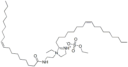 (Z,Z)-1-ethyl-2-(8-heptadecenyl)-4,5-dihydro-1-[2-[(1-oxo-9-octadecenyl)amino]ethyl]-1H-imidazolium ethyl sulphate 结构式
