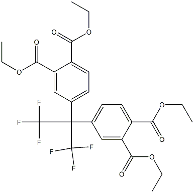 tetraethyl 4,4'-[2,2,2-trifluoro-1-(trifluoromethyl)ethylidene]bis(phthalate) 结构式