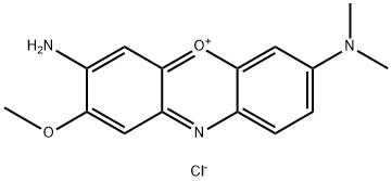 3-amino-7-(dimethylamino)-2-methoxyphenoxazin-5-ium chloride Structure