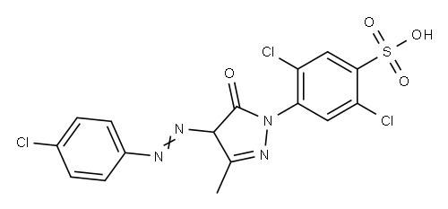 2,5-dichloro-4-[4-[(4-chlorophenyl)azo]-4,5-dihydro-3-methyl-5-oxo-1H-pyrazol-1-yl]benzenesulphonic acid|2,5-dichloro-4-[4-[(4-chlorophenyl)azo]-4,5-dihydro-3-methyl-5-oxo-1H-pyrazol-1-yl]benzenesulphonic acid