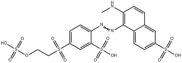 6-(methylamino)-5-[[2-sulpho-4-[[2-(sulphooxy)ethyl]sulphonyl]phenyl]azo]naphthalene-2-sulphonic acid 结构式
