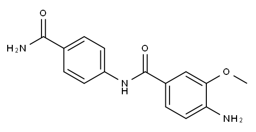 4-Amino-N-[4-(aminocarbonyl)phenyl]-3-methoxybenzamide 结构式