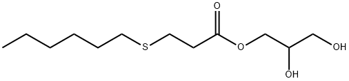 2,3-dihydroxypropyl 3-(hexylthio)propionate Structure
