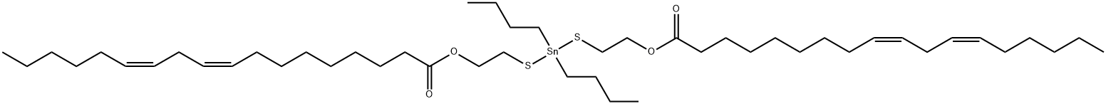 (dibutylstannylene)bis(thioethane-1,2-diyl) bis[(9Z,12Z)-octadeca-9,12-dienoate] Structure