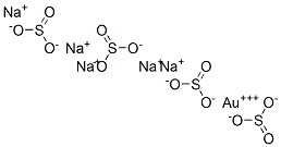 gold(3+) pentasodium tetrasulphite 结构式