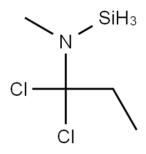 1,1-dichloro-1-ethyl-N,N-dimethylsilylamine 结构式