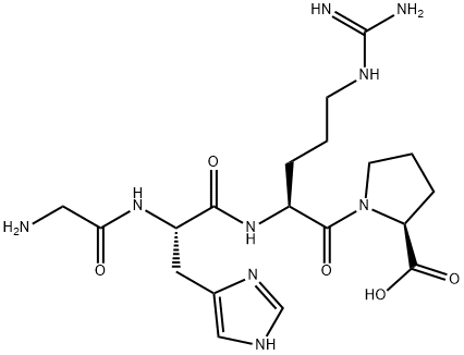 glycyl-histidyl-arginyl-proline, 67869-60-7, 结构式
