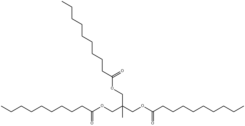 2-methyl-2-[[(1-oxodecyl)oxy]methyl]-1,3-propanediyl didecanoate 结构式