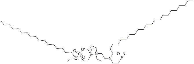 1-[2-[(2-cyanoethyl)(1-oxodocosyl)amino]ethyl]-1-ethyl-2-henicosyl-4,5-dihydro-1H-imidazolium ethyl sulphate 结构式