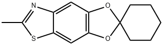 6'-methylspiro[cyclohexane-1,2'-[1,3]dioxolo[4,5-f]benzothiazole] 结构式