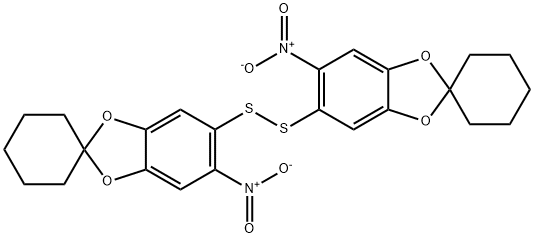 5,5'-dithiobis[6-nitrospiro[1,3-benzodioxole-2,1'-cyclohexane]] Structure