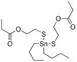 4,4-Dibutyl-9-oxo-8-oxa-3,5-dithia-4-stannaundecan-1-ol propanoate 结构式