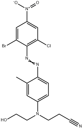 3-[[4-[(2-Bromo-6-chloro-4-nitrophenyl)azo]-3-methylphenyl](2-hydroxyethyl)amino]propanenitrile Structure