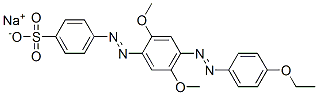 sodium 4-[[4-[(4-ethoxyphenyl)azo]-2,5-dimethoxyphenyl]azo]benzenesulphonate 结构式