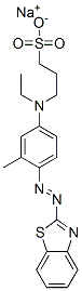 3-[[4-[(Benzothiazol-2-yl)azo]-3-methylphenyl]ethylamino]-1-propanesulfonic acid sodium salt Structure