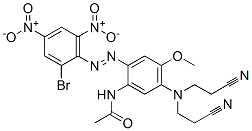 N-[5-[bis(2-cyanoethyl)amino]-2-[(2-bromo-4,6-dinitrophenyl)azo]-4-methoxyphenyl]acetamide 结构式