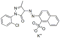 potassium 2-[[1-(2-chlorophenyl)-4,5-dihydro-3-methyl-5-oxo-1H-pyrazol-4-yl]azo]naphthalene-1-sulphonate 结构式