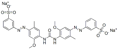 disodium 3,3'-[carbonylbis[imino(5-methoxy-2-methyl-4,1-phenylene)azo]]bis[benzenesulphonate] 结构式