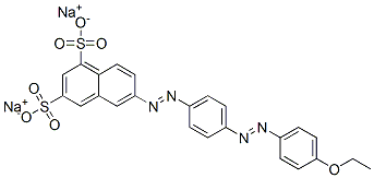 disodium 6-[[4-[(4-ethoxyphenyl)azo]phenyl]azo]naphthalene-1,3-disulphonate Structure