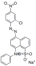 sodium 8-anilino-5-[(2-chloro-4-nitrophenyl)azo]naphthalene-1-sulphonate 结构式