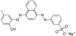 sodium 3-[[4-[(2-hydroxy-5-methylphenyl)azo]-1-naphthyl]azo]benzenesulphonate 结构式