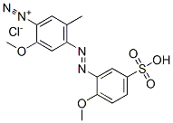 2-methoxy-4-[(2-methoxy-5-sulphophenyl)azo]-5-methylbenzenediazonium chloride 结构式