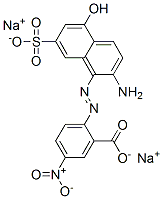disodium 2-[(2-amino-5-hydroxy-7-sulphonato-1-naphthyl)azo]-5-nitrobenzoate 结构式