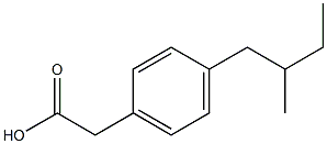 Benzeneacetic acid, 4-(2-methylbutyl)-, (+)- (9CI) Struktur
