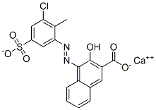calcium 4-[(3-chloro-2-methyl-5-sulphonatophenyl)azo]-3-hydroxy-2-naphthoate 结构式