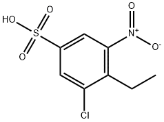 3-chloro-4-ethyl-5-nitrobenzenesulphonic acid Structure