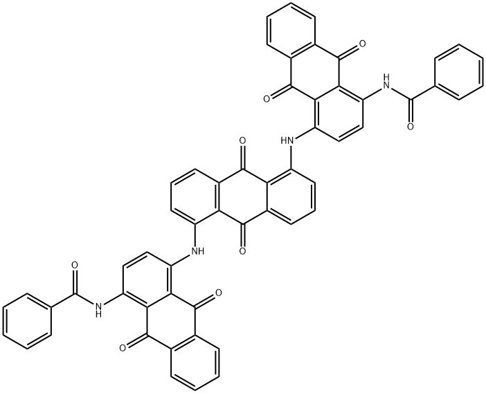 N,N'-[(9,10-dihydro-9,10-dioxoanthracene-1,5-diyl)bis[imino(9,10-dihydro-9,10-dioxoanthracene-1,4-diyl)]]bisbenzamide 结构式