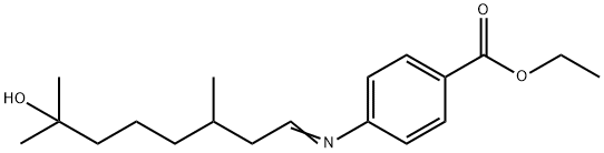 ethyl 4-[(7-hydroxy-3,7-dimethyloctylidene)amino]benzoate 结构式