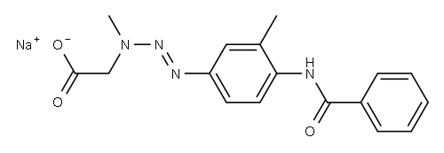 [3-[4-(Benzoylamino)-3-methylphenyl]-1-methyl-2-triazenyl]acetic acid sodium salt 结构式
