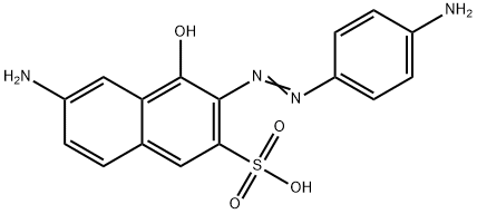 6-amino-3-[(4-aminophenyl)azo]-4-hydroxynaphthalene-2-sulphonic acid Structure