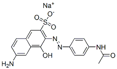 sodium 3-[[4-acetamidophenyl]azo]-6-amino-4-hydroxynaphthalene-2-sulphonate 结构式