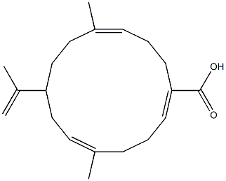 5,11-Dimethyl-8-(1-methylethenyl)-1,5,11-cyclotetradecatriene-1-carboxylic acid Structure