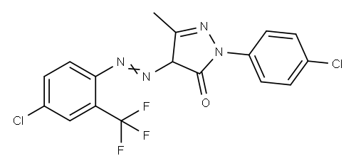 2-(4-chlorophenyl)-4-[[4-chloro-2-(trifluoromethyl)phenyl]azo]-2,4-dihydro-5-methyl-3H-pyrazol-3-one 结构式
