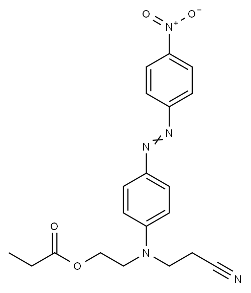 2-[N-(2-cyanoethyl)-4-[(4-nitrophenyl)azo]anilino]ethyl propionate Structure