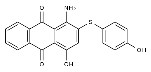 1-amino-4-hydroxy-2-[(4-hydroxyphenyl)thio]anthraquinone Structure