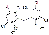 dipotassium 2,2'-methylenebis[3,4,6-trichlorophenolate] 结构式
