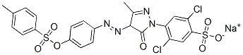 sodium 2,5-dichloro-4-[4,5-dihydro-3-methyl-4-[[4-[(p-tolylsulphonyl)oxy]phenyl]azo]-5-oxo-1H-pyrazol-1-yl]benzenesulphonate|
