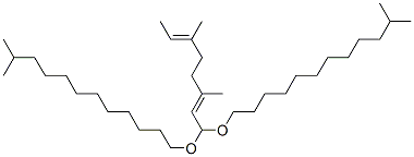 1,1'-[(3,6-dimethyl-2,6-octadienylidene)bis(oxy)]bisisotridecane Structure