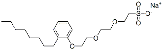 sodium 2-[2-[2-(octylphenoxy)ethoxy]ethoxy]ethanesulphonate Structure
