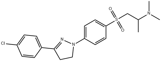 2-[[4-[3-(4-chlorophenyl)-4,5-dihydro-1H-pyrazol-1-yl]phenyl]sulphonyl]-N,N-dimethyl-1-methylethylamine 结构式