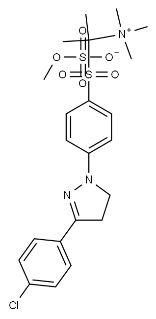 [1-[[4-[3-(p-chlorophenyl)-4,5-dihydro-1H-pyrazol-1-yl]phenyl]sulphonyl]-1-methylethyl]trimethylammonium methyl sulphate 结构式