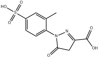 1-(2-甲基-4-磺苯基)-5-氧代-4,5-二氢-1H-吡唑-3-羧酸, 67939-25-7, 结构式