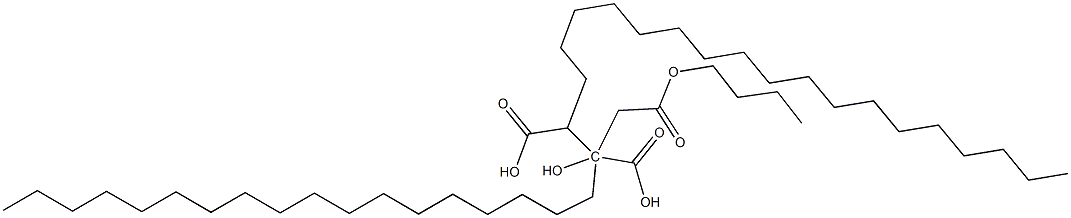 1-butyl 2,3-dioctadecyl 2-hydroxypropane-1,2,3-tricarboxylate 结构式